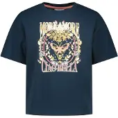 Vingino T-Shirt 'Henrieka' bleu foncé / or / rose