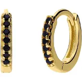 Lucardi Boucles d'oreilles or / noir