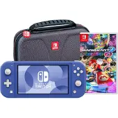 Nintendo Switch Lite Bleu + Mario Kart 8 Deluxe + Bigben Étui de Protection