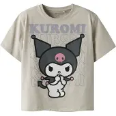 Name it T-Shirt 'NKFDYKRA KUROMI' taupe / graphite / violet clair / blanc