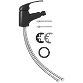 vidaXL Salle de bains Bidet Mitigeur Noir 13x12 cm