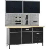 vidaXL Panneaux muraux Aspect bois Gris PVC 2,06 m²