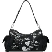 Desigual Sac noir stylé pour femme avec lanières et poches amovibles