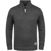!Solid Pull-over 'Petro' marron / gris foncé