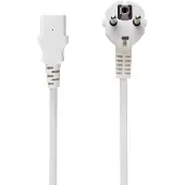 Gembird CÂBLE D'ALIMENTATION C13 1.8M/PC-186W-VDE (1.80 m), Câble d'alimentation, Blanc