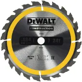 DeWalt Lame de scie pour Bois 184 x 16 x 1,8 mm (24T)