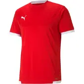 Puma Teamliga Maillot Hommes Manches Courtes - Rouge / Blanc