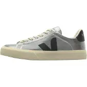 Veja pour femme. CP0520786 Chaussures en cuir Campo argenté (37), Plat, Lacets, Casuel