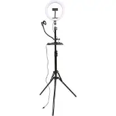 StudioKing LED Vlog Set SK-K190 avec Lampe Annulaire et Support de Micro
