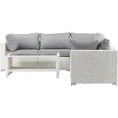 Ebuy24 Amazon ensemble lounge 2 parties gris,blanc.