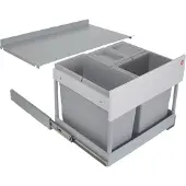Hailo Collecteur de déchets 3644831 TR Swing m Raumspar-Tandem-S-plus 2x 8,5 + 12 litres