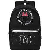 KARACTERMANIA Sac à dos 'Minnie Mouse' rose / noir / argent / blanc