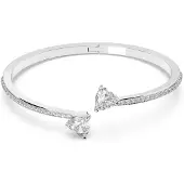 Swarovski Bracelet-Jonc Mesmera Attract, Coeur, Blanc, Métal Rhodié