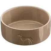 Hunter Osby Glazed Dog Feeder Beige 21.9 x 21.9 x 8.8 cm