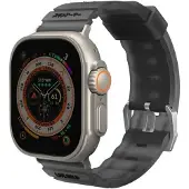 Super Merchant Band Shokku Apple Watch 49/45/44mm smoke (22 mm, Plastique, Silicone), Sangles de montre, Gris