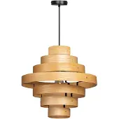 Eth Lampe suspendue en bois Oaknut 7 anneaux