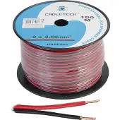 Cabletech CCA 2,5 mm noir (100 m, 2.50 mm²² mm), Câble d'enceinte, Noir