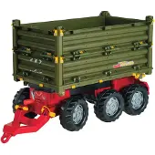Rolly Toys Anhänger Kippanhänger für Trettraktoren 3 Achsen Bordwände abnehmbar