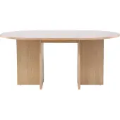 Venture Home Strada table à manger Ø120cm. avec rallonge whitewash.