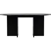 Venture Home Strada table à manger Ø120cm. avec rallonge noir.