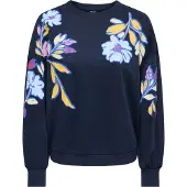 ONLY Sweat-shirt 'ONLBrooke' bleu marine / bleu clair / citron / rose ancienne