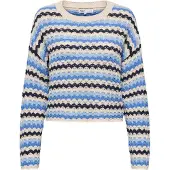 ONLY Pull-over 'ONLASA' crème / saphir / bleu clair / bleu foncé