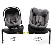 Kinderkraft ENDURA SAFE Modular System - Coque bébé & siège enfant 2en1 avec base ISOFIX pivotante, i-Size, Gris