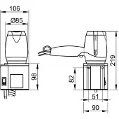 Keuco PLAN Sèche-cheveux, 230 V, interrupteur secteur, 14995170037