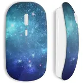MANIACASE Souris Sans Fil - - Blue sky - Couleur Bleu - Clé USB wifi incluse - Compatible Mac et PC