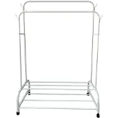Lendo Online Porte-Vêtements + Roulettes 110x55x165 Blanc