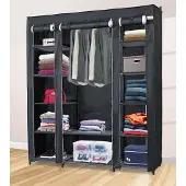 Lendo Online Armoire Pliable 145x44x170 cm Acier Noir
