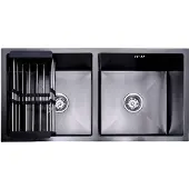 Lendo Online Évier Double Inox 87×44 Anthracite Égouttoir