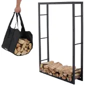Lendo Online Range-bûches 100x148 Acier Thermolaqué Noir