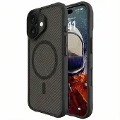 IMoshion Rugged Hybrid Carbon Case avec MagSafe Apple iPhone 16 - Noir