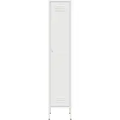Lendo Online Armoire Vestiaire 35x50x180 cm Métal Blanc