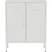 Lendo Online Buffet 80×40×100 cm Métal Blanc