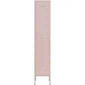 Lendo Online Armoire Vestiaire 35x50x180 cm Métal Rose
