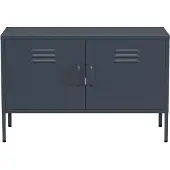 Lendo Online Meuble TV 100x40x65 cm Métal Anthracite