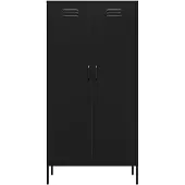 Lendo Online Armoire Vestiaire 90x50x180 cm Métal Noir