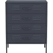 Lendo Online Commode 80x40x100 cm Métal Anthracite