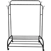 Lendo Online Porte-Vêtements avec Roulettes 110x55x165 Noir