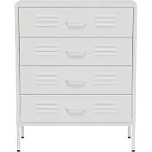 Lendo Online Commode 80x40x100 cm Métal Blanc