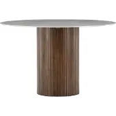 Ebuy24 Härön Table de salle à manger Ø120 cm mocca.