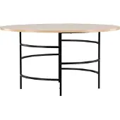 Ebuy24 Copenhagen table à manger Ø140cm whitewash.