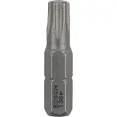 Bosch Lot de 3 embouts de vissage Extra-dur Torx T30 à queue 6 pans mâle 1/4 Longueur 25mm 2607001622