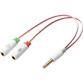 Sandberg 508-59 - Séparateur audio (2 x 3,5 mm/3,5 mm), blanc