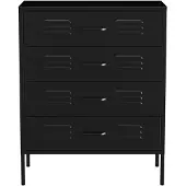 Lendo Online Commode 80x40x100 cm Métal Noir