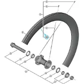 Shimano Rayon WH-R9270 VR gauche - pour roue avant, vélo de course à frein à disque...