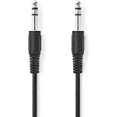 Nedis Stereo-Audiokabel | 6.35 mm Stecker | 6.35 mm Stecker | Vernickelt | 2.00 m | Rund | Schwarz |