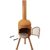 Bonfeu Poêles de jardin BONSOLO Corten - Ø 45 cm x H 126 cm